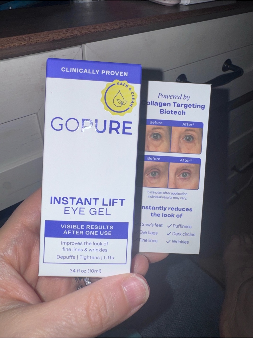 GoPure Instant Lift Eye Gel - White & Purple